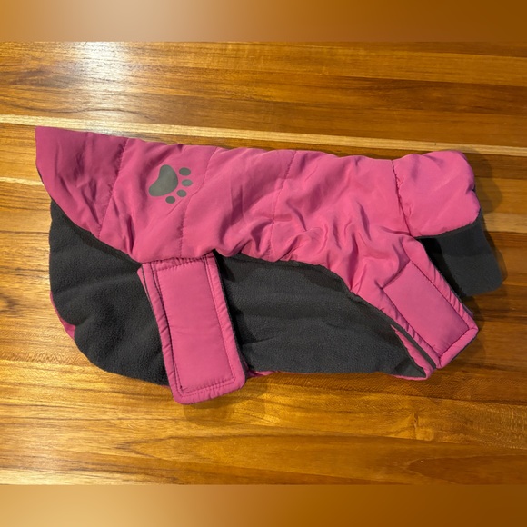 Pink Dog Jacket Medium Water Resistant Fleece Lined - Picture 3 of 3